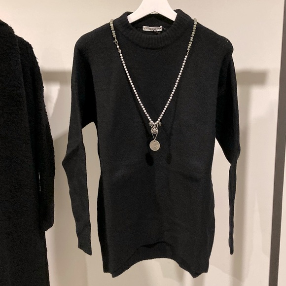 MAISON MERE BLACK CASHMERE SWEATER DRESS - Picture 1 of 5